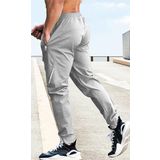 Ghassy Co. Erkek Run Ultra Hafif Egzersiz Aktif Joggers Spor Dar Paça Eşofman Altı SİYAH M
