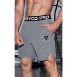 Ghassy Co. Erkek Runnig Pro Elastik Bel Nefes Alabilen Koşu Fitness Spor Şortu - 2XL - 00E-Gri