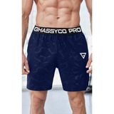 Ghassy Co. Erkek Runnig Pro Elastik Bel Nefes Alabilen Koşu Fitness Spor Şortu - 2XL - Lacivert