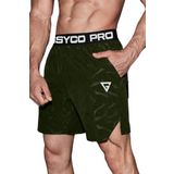 Ghassy Co. Erkek Runnig Pro Elastik Bel Nefes Alabilen Koşu Fitness Spor Şortu HAKİ XXL