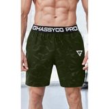 Ghassy Co. Erkek Runnig Pro Elastik Bel Nefes Alabilen Koşu Fitness Spor Şortu - Haki