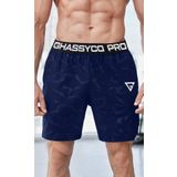 Ghassy Co. Erkek Runnig Pro Elastik Bel Nefes Alabilen Koşu Fitness Spor Şortu LACİVERT M