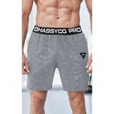 Ghassy Co. Erkek Runnig Pro Elastik Bel Nefes Alabilen Koşu Fitness Spor Şortu - M - 00E-Gri