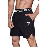 Ghassy Co. Erkek Runnig Pro Elastik Bel Nefes Alabilen Koşu Fitness Spor Şortu SİYAH S