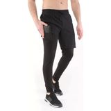 Ghassy Co. Erkek Running Compression Hızlı Kuruma Micropoly Halısaha Antrenman Gym Fitness Koşu Uzun Taytlı Şort - Siyah - 2XL