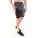 Ghassy Co Erkek Running Hızlı Kuruma Micropolyester Arka Fermuar Cepli ve Havlu Halkalı Antrenman Futbol Fitness Kısa Taytlı Şort