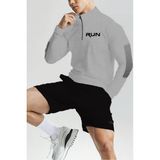 Ghassy Co. Erkek Running Hızlı Kuruma Nem Emici Teknik Performan Uzun Kollu T-Shirt - Açık Grı