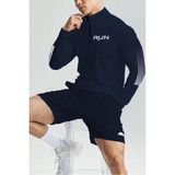Ghassy Co. Erkek Running Hızlı Kuruma Nem Emici Teknik Performan Uzun Kollu T-shirt LACİVERT S