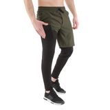 Ghassy Co. Erkek Running mpression Hızlı Kuruma Micropoly Halısaha Antrenman Gym Fitness Koşu Uzun Taytlı Şort Haki S