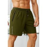 Ghassy Co. Erkek Running Spors Hızlı Kuruma Hafif Gym Koşu Spor Salonu Basketbol Şortu - 2XL - Haki
