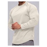 Ghassy Co. Erkek Running Sports Reglan Oval Kesim Uzun Kollu Pamuklu Penye T-shirt