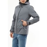 Ghassy Co.Erkek Rüzgarlık/Yağmurluk Outdoor Omuz Detaylı Mevsimlik Füme Spor Ceket FÜME XL