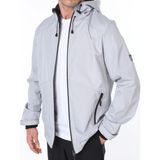 Ghassy Co. Erkek Rüzgarlık/Yağmurluk Outdoor Omuz Detaylı Mevsimlik Spor Ceket - XL - Açık Gri