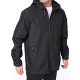 Ghassy Co. Erkek Rüzgarlık/Yağmurluk Outdoor Omuz Detaylı Mevsimlik Spor Ceket - XL - Siyah