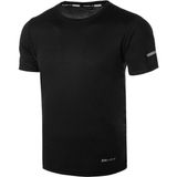 Ghassy Co. Erkek Siyah Nem Emici Hızlı Kuruma Teknik Performans Spor T-Shirt 3XL