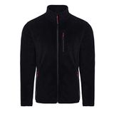 Ghassy Co. Erkek Siyah Pro Rüzgar Geçirmez 5 Cepli Outdoor Tam Fermuarlı Polar Ceket