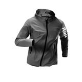 Ghassy Co.Erkek Sportif Run Baskılı Rüzgar ve Su Geçirmez File Astar Yürüyüş Spor Fitness Yağmurluk FÜME XL