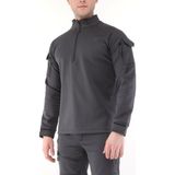 Ghassy Co. Erkek Su ve Rüzgar Geçirmez Ripstop Military Tactical Army Combat Yarım Fermuarlı Mont - Füme - 2XL