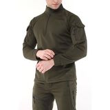 Ghassy Co. Erkek Su ve Rüzgar Geçirmez Ripstop Military Tactical Army Combat Yarım Fermuarlı Mont - Haki