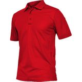 Ghassy Co. Erkek Taktik Polo Yaka Gömlek Hızlı Kuruma Nem Emici Performans Pique Jersey Golf T-Shirt - Kırmızı