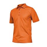 Ghassy Co. Erkek Taktik Polo Yaka Gömlek Hızlı Kuruma Nem Emici Performans Pique Jersey Golf T-shirt TURUNCU M, G Design By mpany