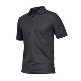 GHASSY CO. Erkek Taktik Yaka Gömlek Hızlı Kuruma Nem Emici Performans T-shirt