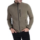 Ghassy Co. Erkek Tam Fermuarlı Polar Ceket - AÇIK HAKİ L
