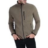 Ghassy Co. Erkek Tam Fermuarlı Polar Ceket - AÇIK HAKİ M