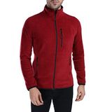 Ghassy Co. Erkek Tam Fermuarlı Polar Ceket - BORDO S
