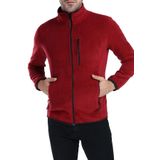 Ghassy Co. Erkek Tam Fermuarlı Polar Ceket - BORDO XXL