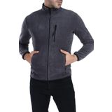 Ghassy Co. Erkek Tam Fermuarlı Polar Ceket - KOYU GRİ L