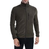 Ghassy Co. Erkek Tam Fermuarlı Polar Ceket - KOYU HAKİ L