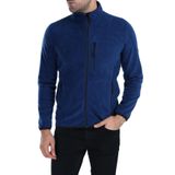 Ghassy Co. Erkek Tam Fermuarlı Polar Ceket - MAVİ XXL