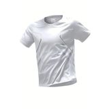 Ghassy Co. Erkek Ultra Esnek Nem Emici Vücut Geometrik Hızlı Kuruyan Hafif Spor T-shirt BEYAZ XXL