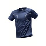 Ghassy Co. Erkek Ultra Esnek Nem Emici Vücut Geometrik Hızlı Kuruyan Hafif Spor T-shirt LACİVERT M