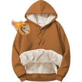 Ghassy Co. Erkek Ultra Termal Kapüşonlu Sherpa Astarlı Kanguru Cepli Sweatshirt - Taba