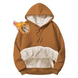 Ghassy Co. Erkek Ultra Termal Kapüşonlu Sherpa Astarlı Kanguru Cepli Sweatshirt TARÇIN M