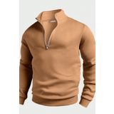 GHASSY CO. Ghassy Co. Erkek Dik Yaka Silver Yarım Fermuarlı Sweatshirt