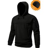 Ghassy Co. Ghassy Co. Erkek Military Sport Warm Outdoor Kapüşonlu Polar Ceket - Siyah