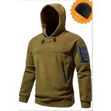 Ghassy Co. Ghassy Co. Erkek Military Sport Warm Outdoor Kapüşonlu Polar Ceket - XL - Camel