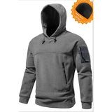 Ghassy Co. Ghassy Co. Erkek Military Sport Warm Outdoor Kapüşonlu Polar Ceket - XL - Koyu Gri