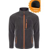 Ghassy Co. Ghassy Co.Erkek Pro Rüzgar Geçirmez 5 Cepli Outdoor Tam Fermuarlı Polar Ceket TMFR869866001 - 2XL - Gri - Turuncu