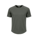 GHASSY CO. Ghassy Co. Erkek Reglan Oval Kesim %100 Pamuk Yumuşak Dokulu Bisiklet Yaka T-shirt