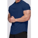 GHASSY CO. Ghassy Co. Erkek Running Sports Reglan Oval Kesim Penye T-shirt