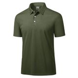 GHASSY CO. Ghassy Co Erkek Taktik Yaka Gömlek Hızlı Kuruma Nem Emici Golf T-shirt