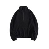 GHASSY CO. Ghassy Co. Kadın Kanguru Cepli Fermuarlı Polar Sweatshirt