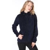 Ghassy Co. Ghassy Co Kadın Kapşonlu Fermuarlı Polar Sweatshirt - Lacivert