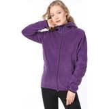 Ghassy Co. Ghassy Co.kadın Kapşonlu Fermuarlı Polar Sweatshirt - Mor