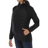 Ghassy Co. Ghassy Co Kadın Kapüşonlu Scuba Garnili Hafif Şişme Spor Ceket - 2XL - Siyah