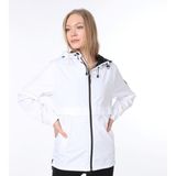 Ghassy Co. Ghassy Co Kadın Yağmurluk Rüzgarlık Yırtmaç Detaylı Mevsimlik Spor Ceket - Beyaz - XL